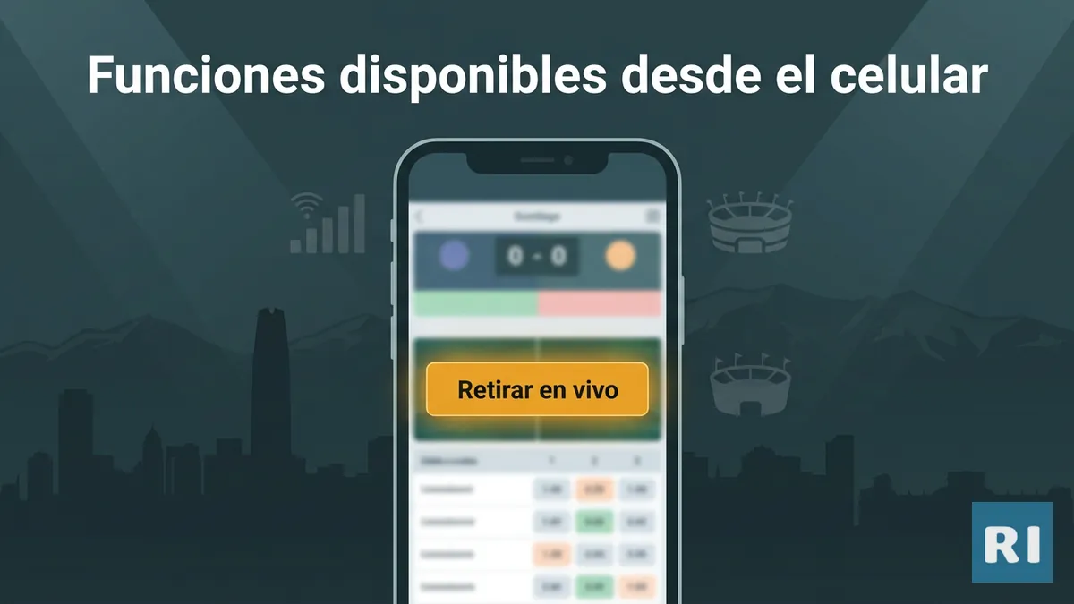 Funciones móviles de Rivalo como apuestas en vivo y cash out disponibles desde el navegador en Chile