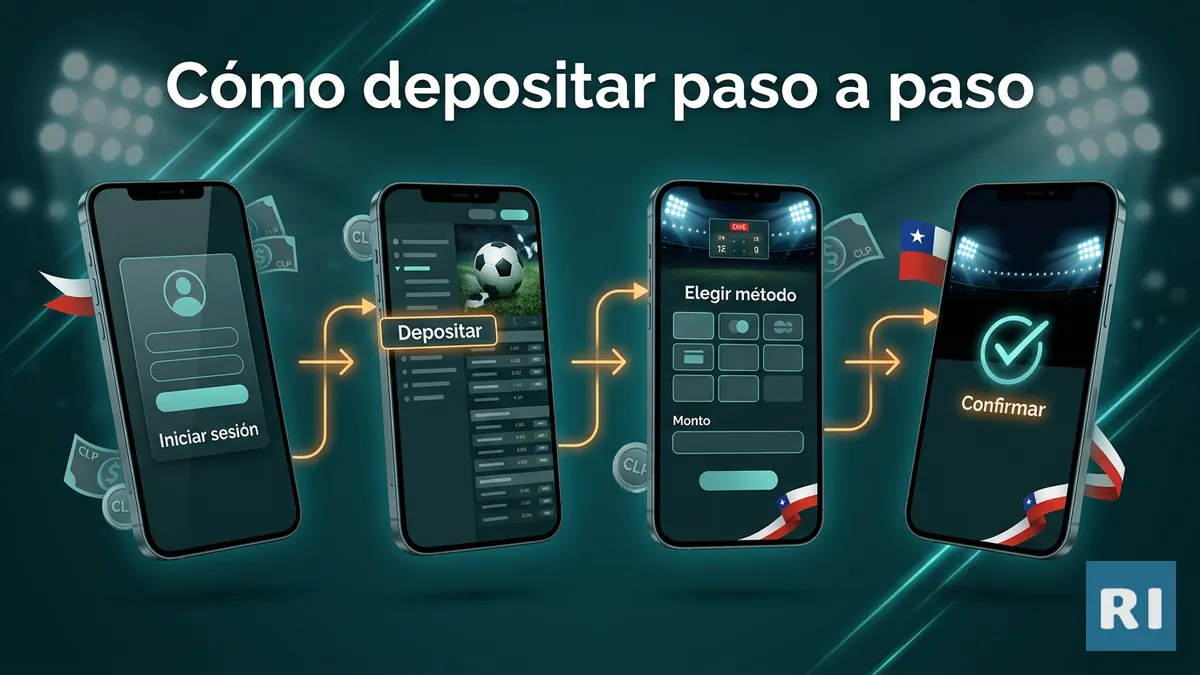 Pasos para depositar en Rivalo Chile: iniciar sesión, elegir método y confirmar el monto