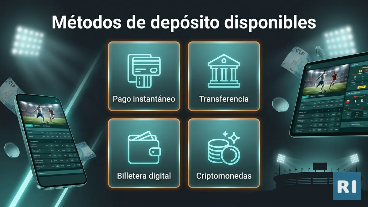 Comparación de métodos de depósito disponibles en Rivalo Chile: pago instantáneo, transferencia, billetera y cripto