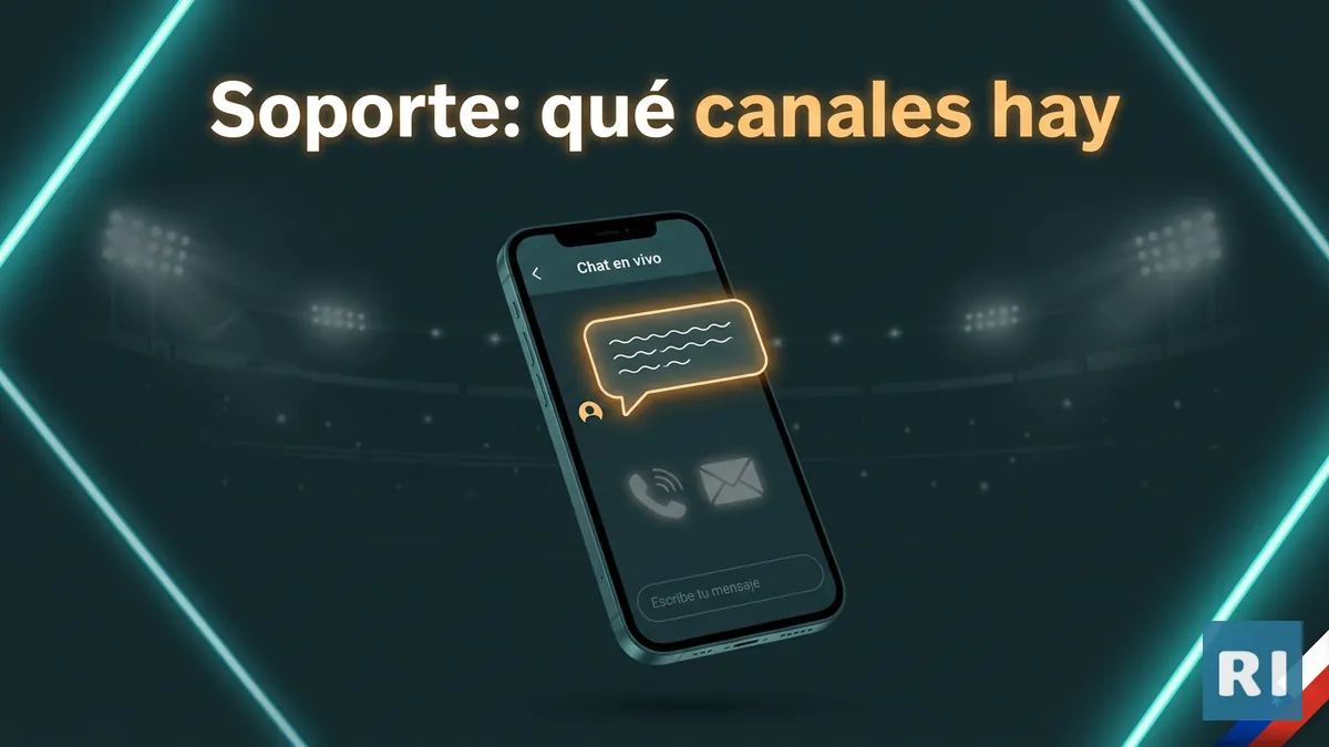 Mockup de chat en vivo con canales de soporte limitados de Rivalo Chile