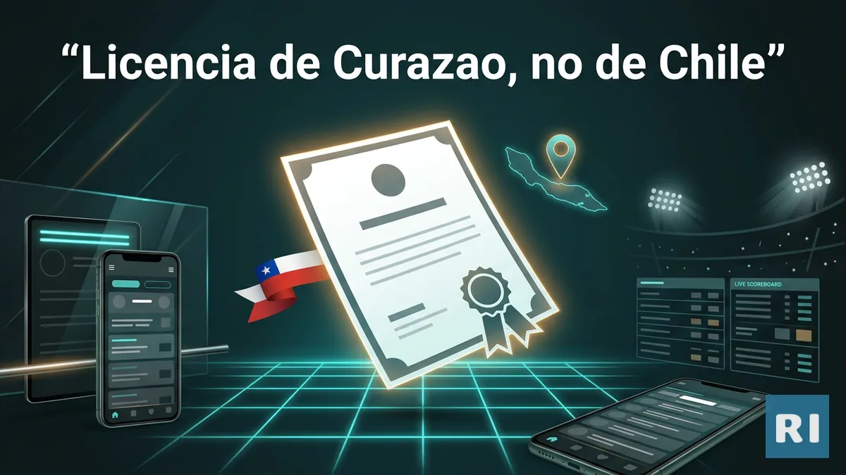 Representación visual de un certificado de licencia internacional con acento de la bandera de Chile, sobre el origen y licencia de Rivalo