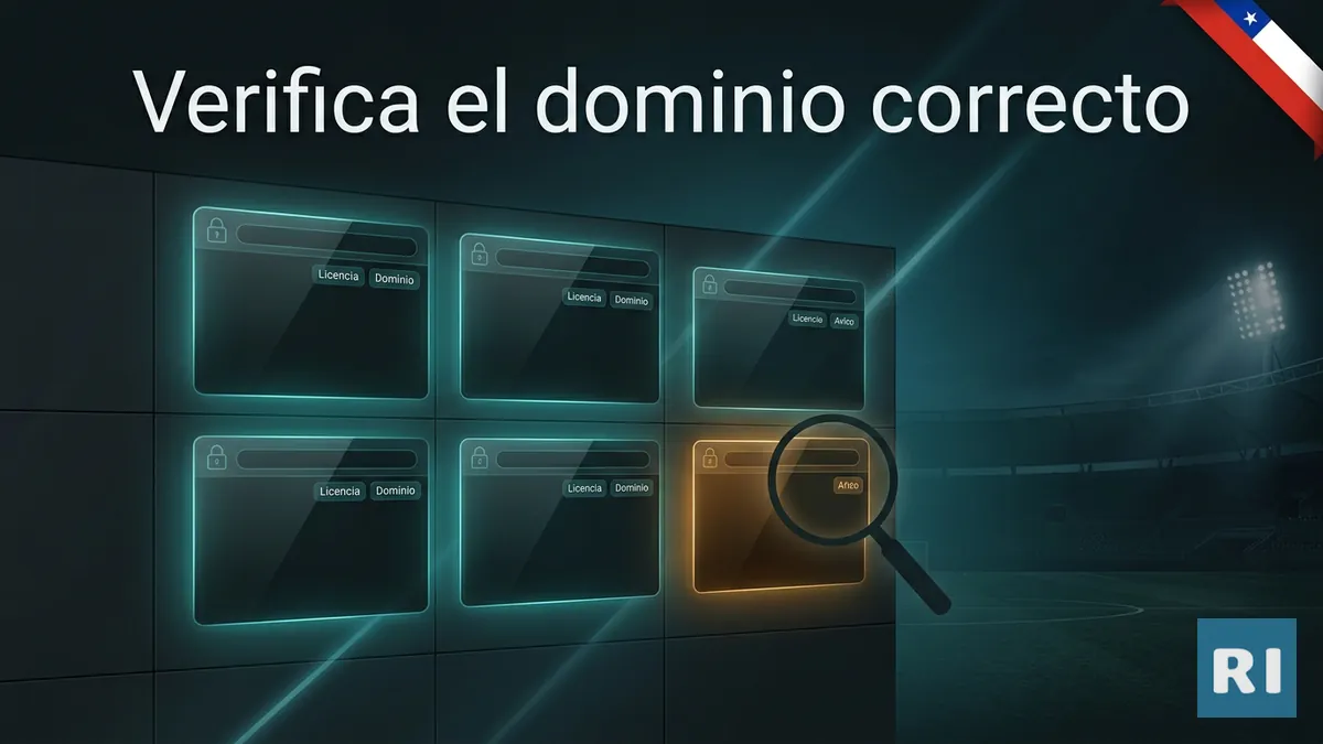 Comparación de dominios para verificar el sitio oficial de Rivalo en Chile